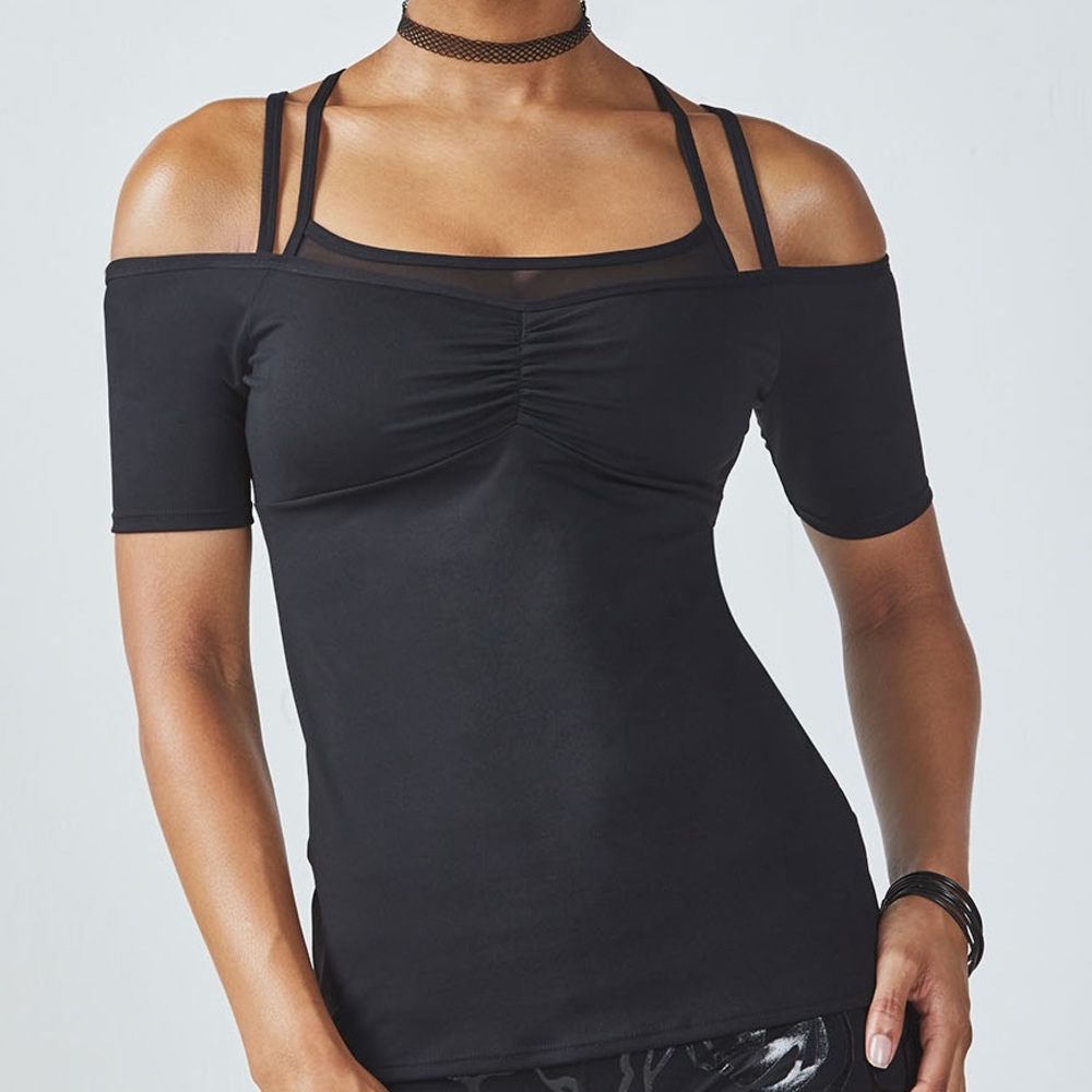 Fabletics Black XS Patti Top and Bra
